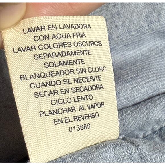 VTG St. John's Bay Corduroy Button Up Shirt Paisley Women's Size Small Blue - Picture 9 of 11